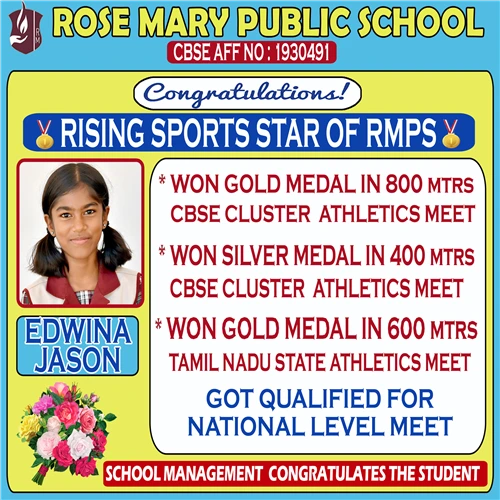 Read more about the article CBSE CLUSTER ATHLETICS – GOLD MEDAL IN 800 mtrs