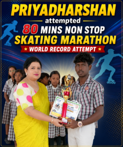 Read more about the article PRIYADHARSHAN Attempted 80 MINS NON STOP SKATING MARATHON WORLD RECORD ATTEMPT